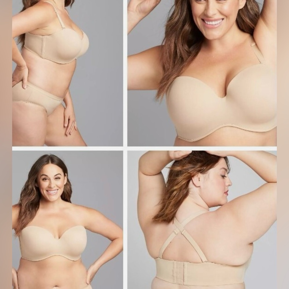 NWT CACIQUE The Modern Collection Boost Multi-Way Strapless Bra SIZE 42DDD